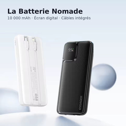 La Batterie Nomade – Batterie externe avec câbles intégrés
